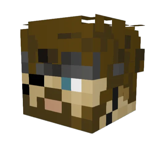 RangersBigIron Minecraft avatar head, 3D render