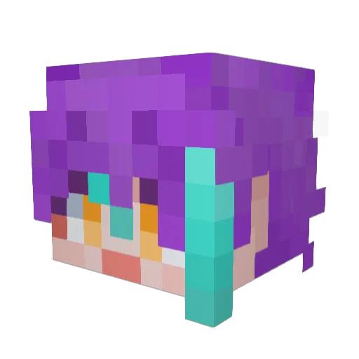 Rangsa Minecraft avatar head, 3D render