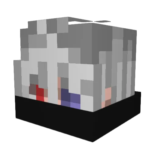 RaniereF Minecraft avatar head, 3D render