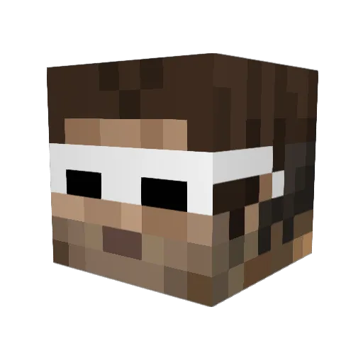 Ranimely Minecraft avatar head, 3D render