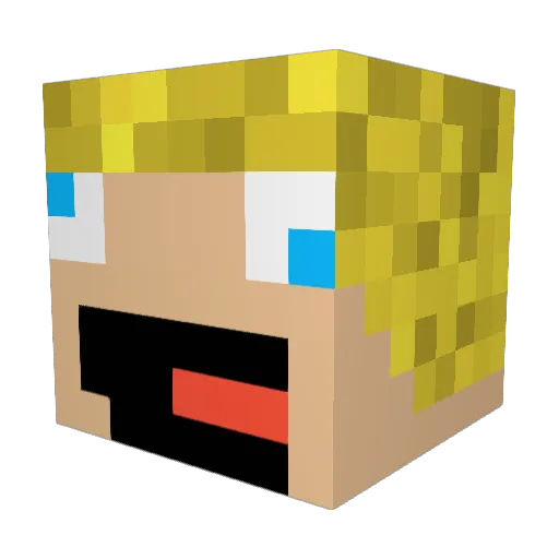 RanjaTanja Minecraft avatar head, 3D render
