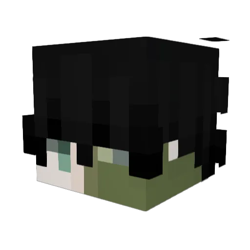 RankColor Minecraft avatar head, 3D render