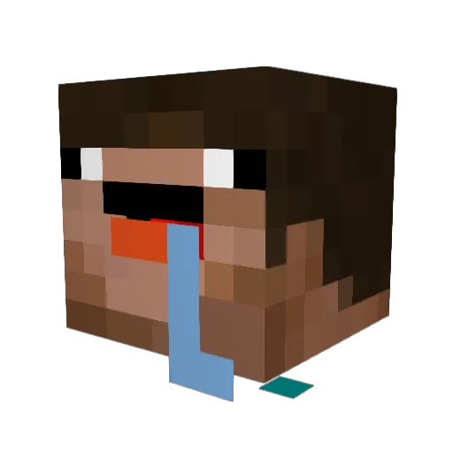 RankList5222472 Minecraft avatar head, 3D render
