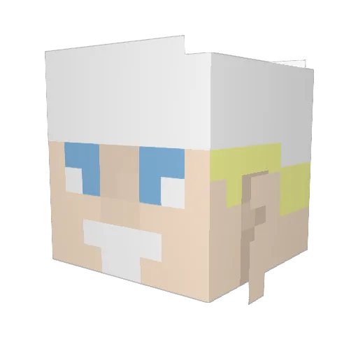 RankOver_9000 Minecraft avatar head, 3D render