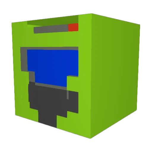 Rank_slayer Minecraft avatar head, 3D render
