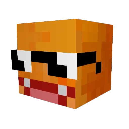 Rankingg Minecraft avatar head, 3D render
