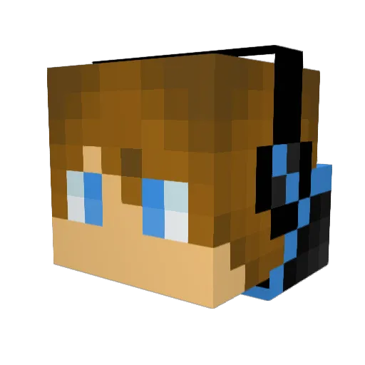 Rankork Minecraft avatar head, 3D render