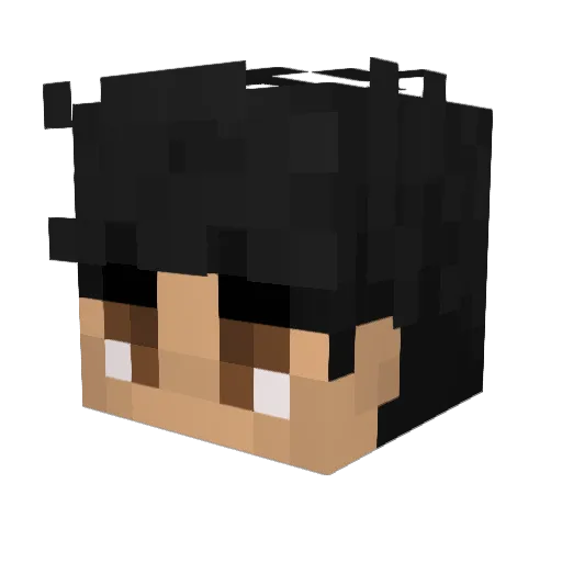 Rankube Minecraft avatar head, 3D render