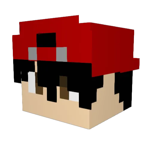 Ranmers Minecraft avatar head, 3D render