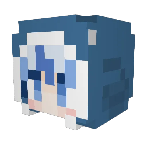 Rannenar Minecraft avatar head, 3D render