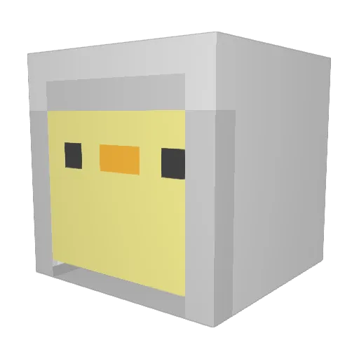 Ranrqwe Minecraft avatar head, 3D render