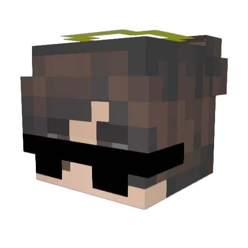 RanshJiGo Minecraft avatar head, 3D render