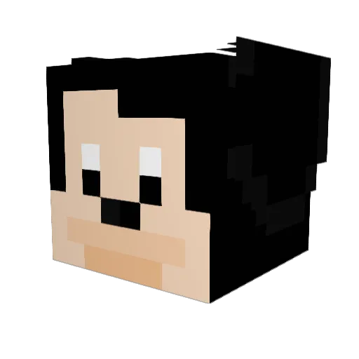 Ranske Minecraft avatar head, 3D render