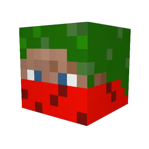 RantVant Minecraft avatar head, 3D render