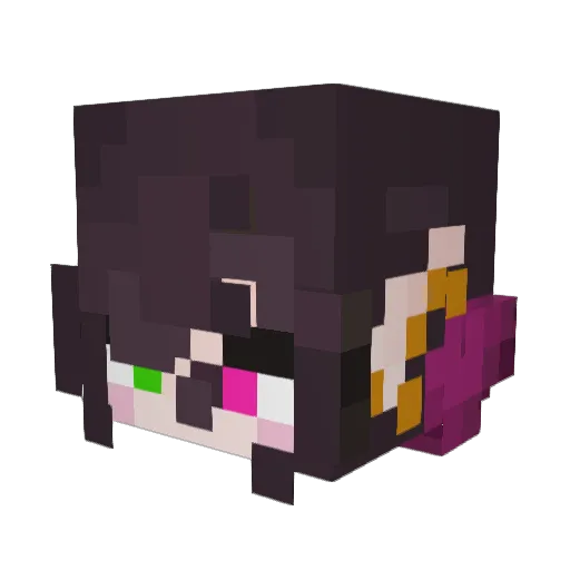 RantaroSaihara Minecraft avatar head, 3D render