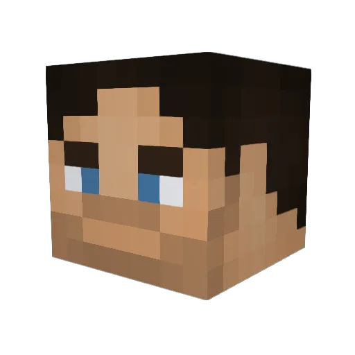 Rantolani Minecraft avatar head, 3D render