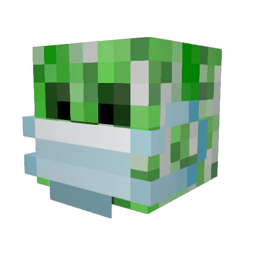 Rantrax Minecraft avatar head, 3D render