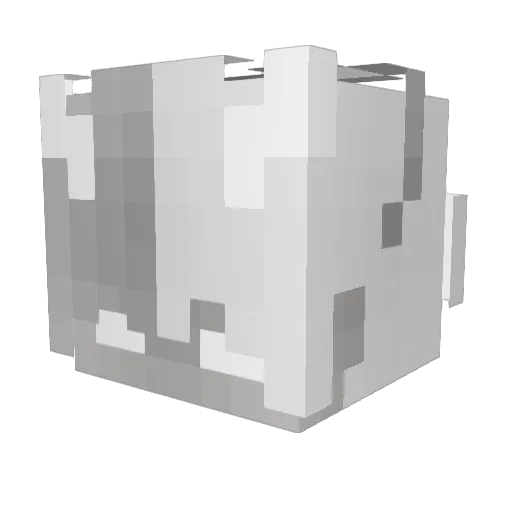 Ranybtw Minecraft avatar head, 3D render