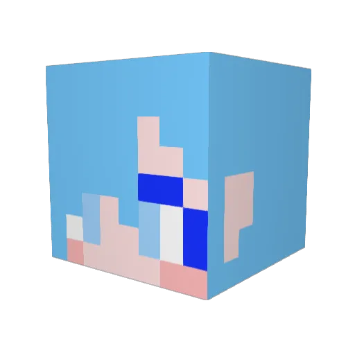 Ranyul Minecraft avatar head, 3D render