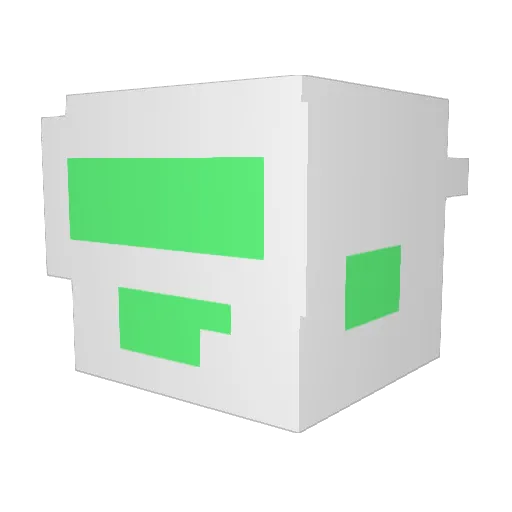 Raogs Minecraft avatar head, 3D render
