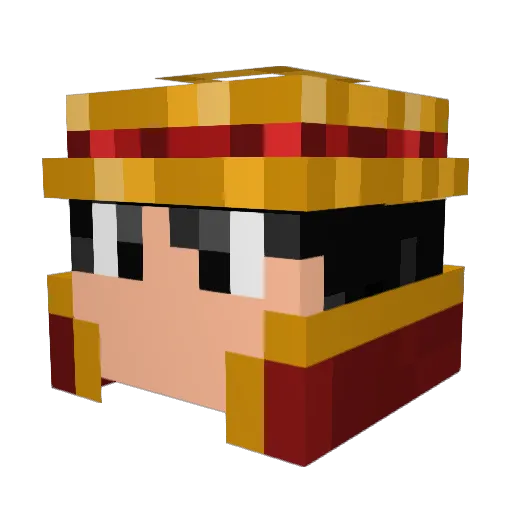 Raoul_TV Minecraft avatar head, 3D render