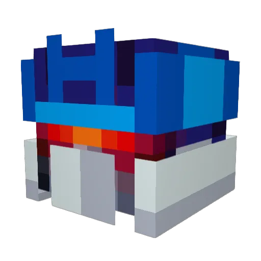 RapBone Minecraft avatar head, 3D render