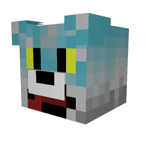 RapLeMo Minecraft avatar head, 3D render