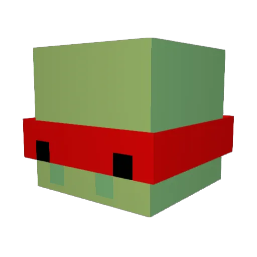 Rapa_ Minecraft avatar head, 3D render