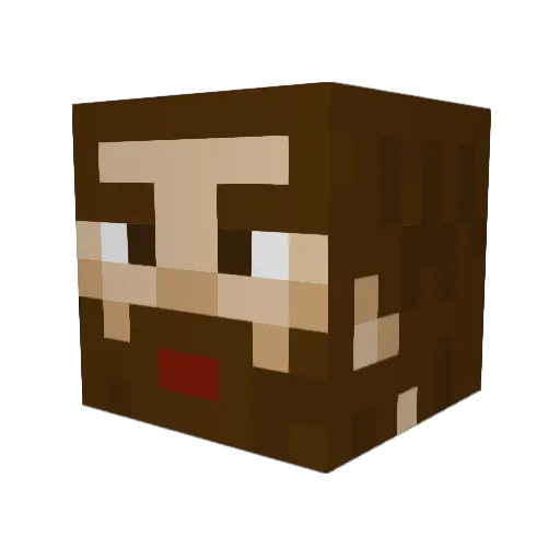 RapalaRipper Minecraft avatar head, 3D render