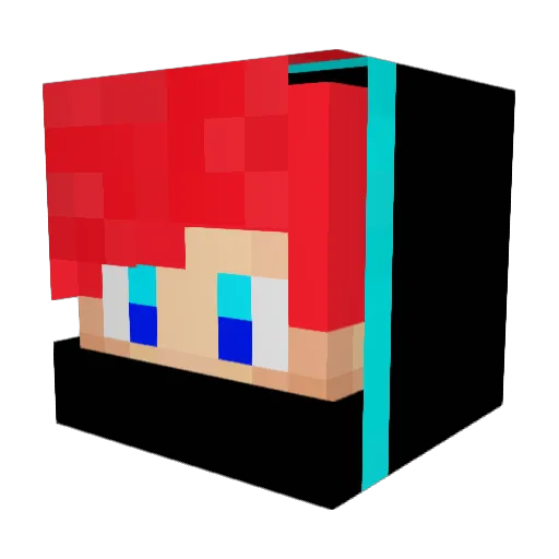 Rapalou Minecraft avatar head, 3D render