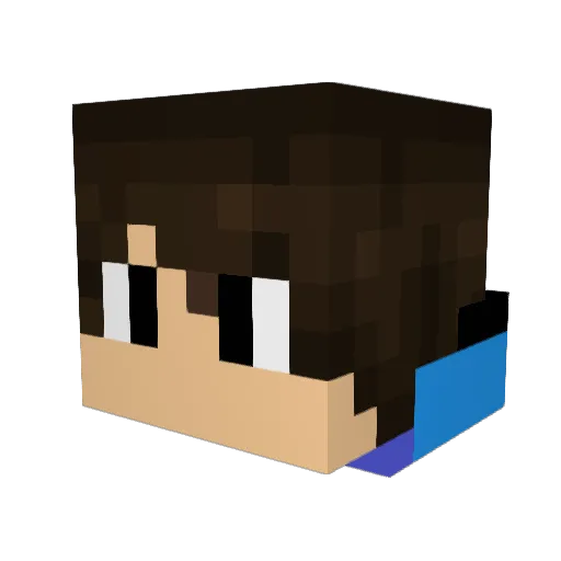 Raparp Minecraft avatar head, 3D render