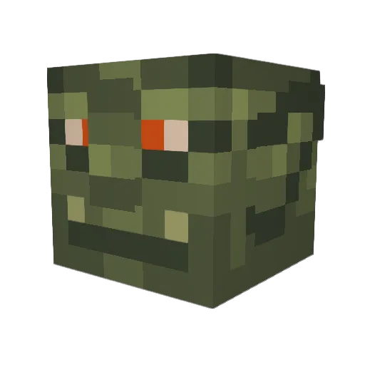 Rapawan Minecraft avatar head, 3D render