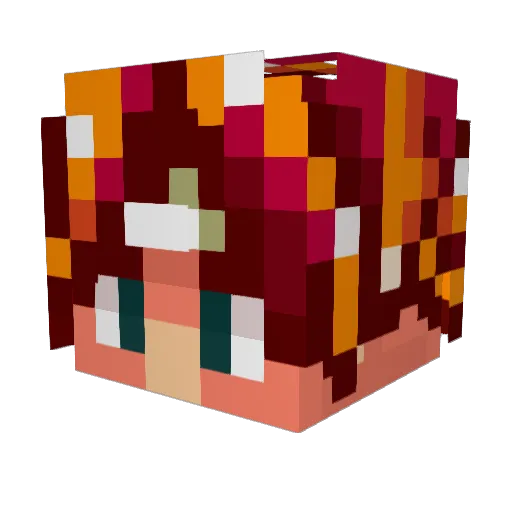 Raph182 Minecraft avatar head, 3D render