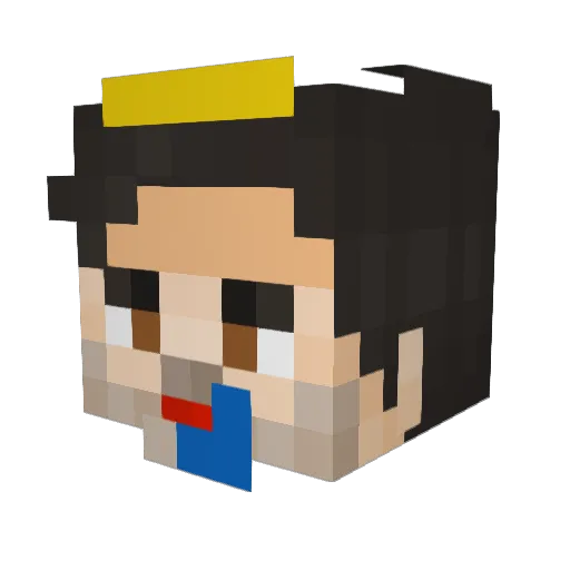 RaphRaph7369 Minecraft avatar head, 3D render