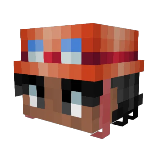 RaphTheBuz Minecraft avatar head, 3D render