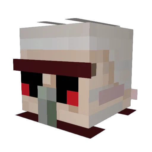 Raph_1_el Minecraft avatar head, 3D render
