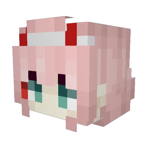 Raph_txt Minecraft avatar head, 3D render