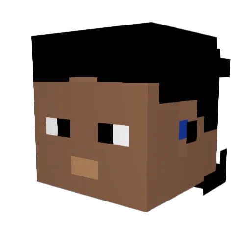 Rapha379 Minecraft avatar head, 3D render