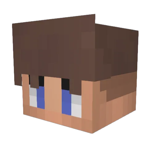 RaphaGHG Minecraft avatar head, 3D render