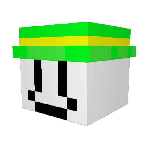 Raphabres Minecraft avatar head, 3D render