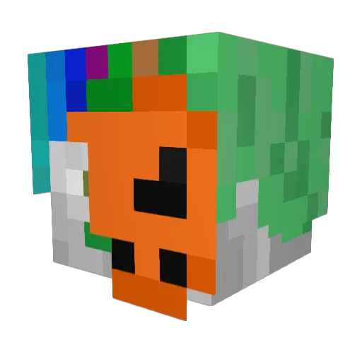 Raphael065 Minecraft avatar head, 3D render