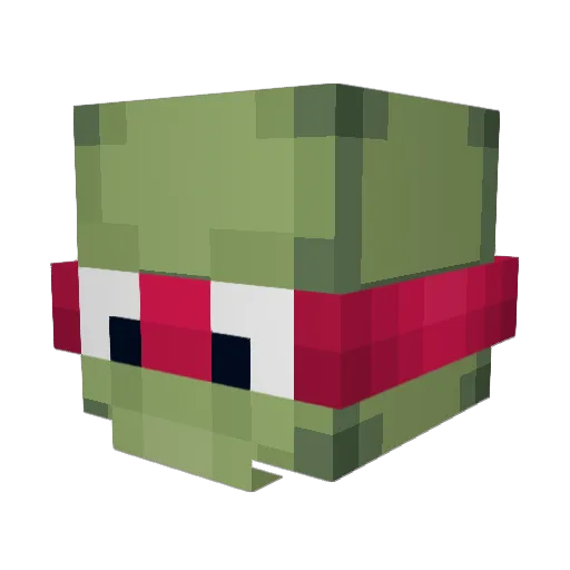 Raphaeliss Minecraft avatar head, 3D render