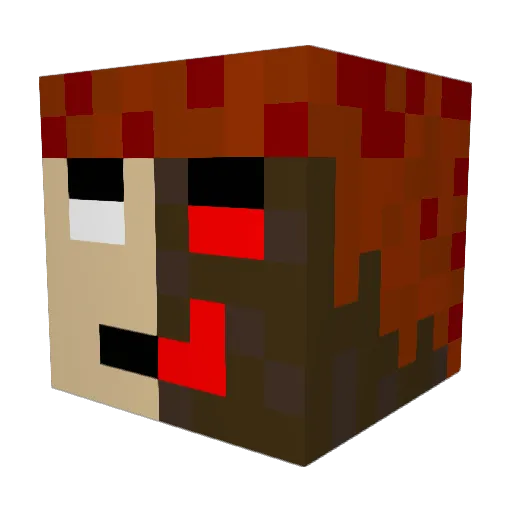 Raphdel1008 Minecraft avatar head, 3D render