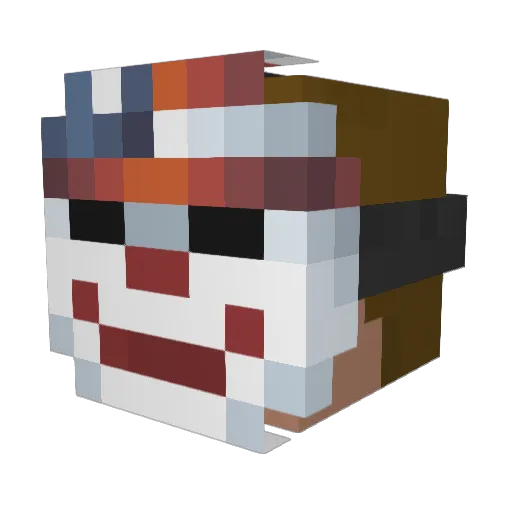 Raphfaya Minecraft avatar head, 3D render