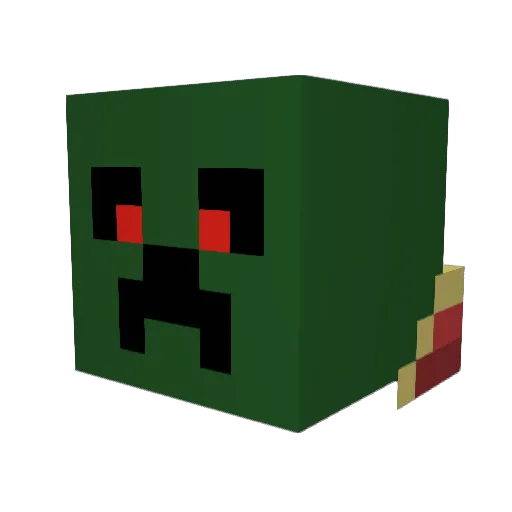 RaphiEpic Minecraft avatar head, 3D render