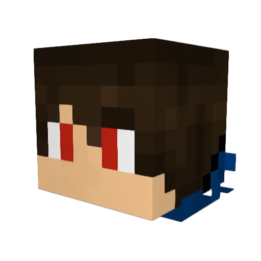 RaphiRaph2009 Minecraft avatar head, 3D render