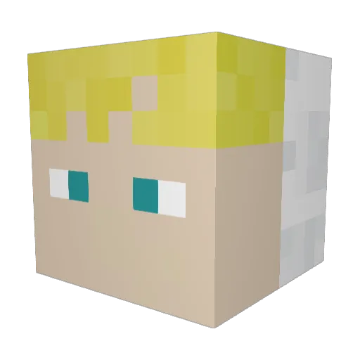 Raphi_09 Minecraft avatar head, 3D render