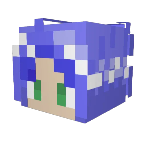 RaphixD7 Minecraft avatar head, 3D render