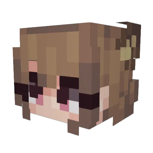 Raphtalia_04 Minecraft avatar head, 3D render