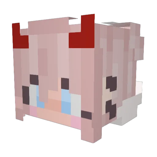 Raphtaliast Minecraft avatar head, 3D render
